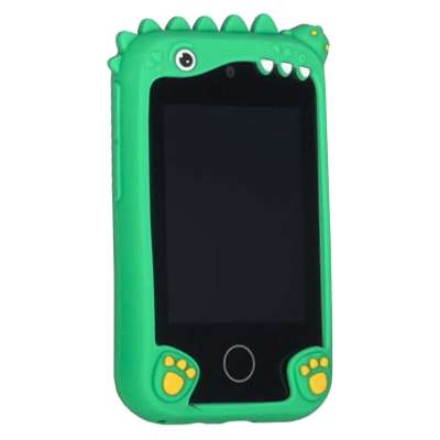 Smartphone for kids with camera 8GB memory card green dinosaur