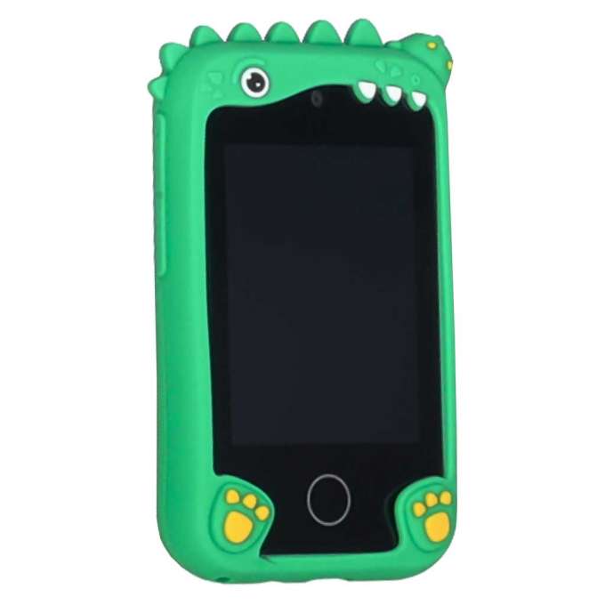 Smartphone for kids with camera 8GB memory card green dinosaur