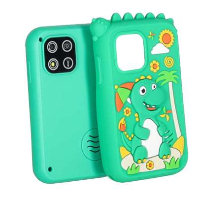 Smartphone for kids with camera 8GB memory card green dinosaur