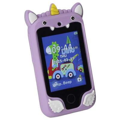 Smartphone for kids with camera 8GB memory card purple unicorn