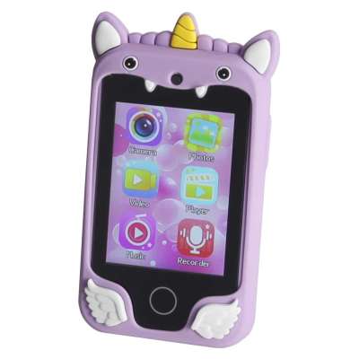 Smartphone for kids with camera 8GB memory card purple unicorn