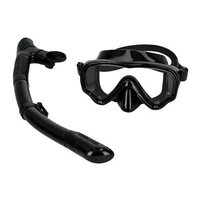 Snorkel mask goggles snorkel tube set black