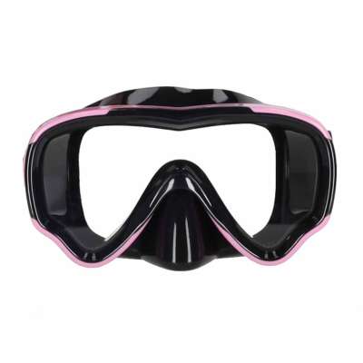 Snorkel mask goggles snorkel tube set pink and black
