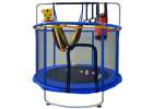 Trampoline for children garden ball net basketball 155cm blue 5