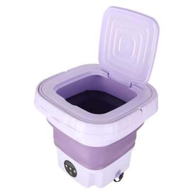 Travel automatic washing machine mini portable folding 8l purple