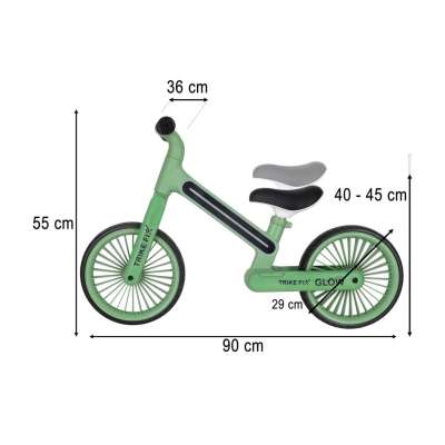 Trike Fix Glow cross-country bike LED green