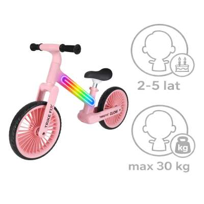 Trike Fix Glow cross-country bike LED pink