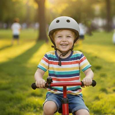 Trike Fix children's bike helmet adjustable LED M 55-58cm dark grey