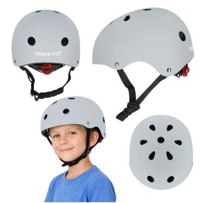 Trike Fix children's bike helmet adjustable LED M 55-58cm dark grey