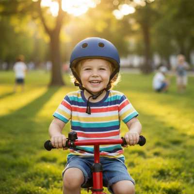 Trike Fix children's bike helmet adjustable LED M 55-58cm navy blue