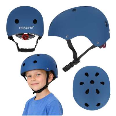 Trike Fix children's bike helmet adjustable LED M 55-58cm navy blue