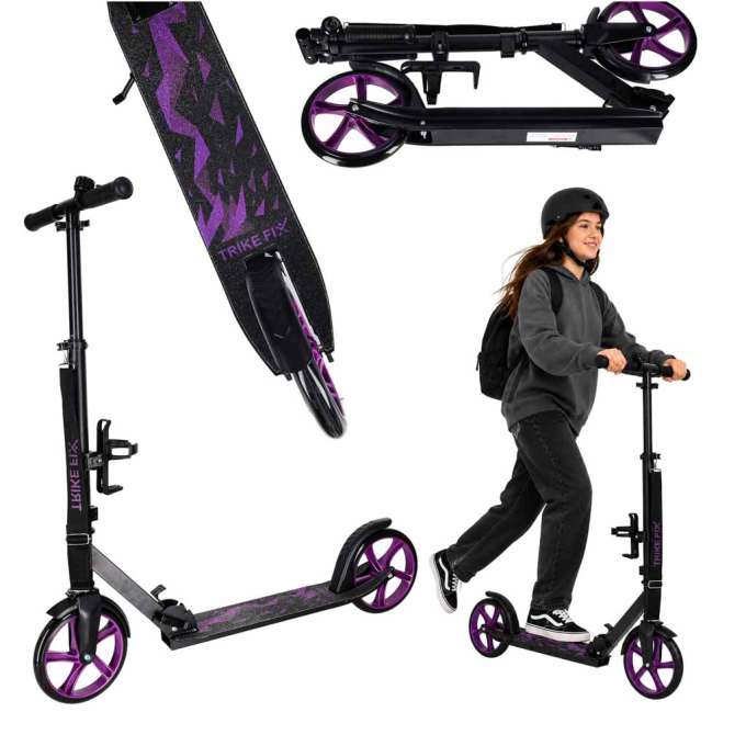 Trike Fix city scooter foldable 200mm wheels purple