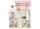 Wooden dolls' house furniture 80cm pink LED 12