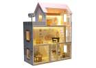Wooden dolls' house furniture 80cm pink LED 9