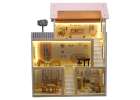 Wooden dolls' house furniture 80cm pink LED 8