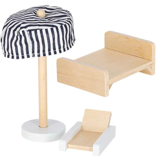 Wooden dolls' house furniture 80cm pink LED