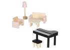 Wooden dolls' house furniture 80cm pink LED 6