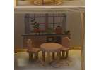 Wooden dolls' house furniture 80cm pink LED 15