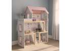 Wooden dolls' house furniture 80cm pink LED 16