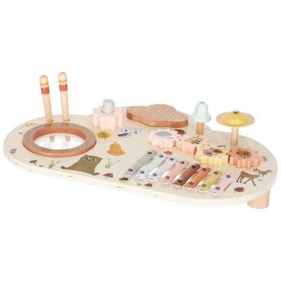 Wooden educational table music board dulcimer cymbals plates