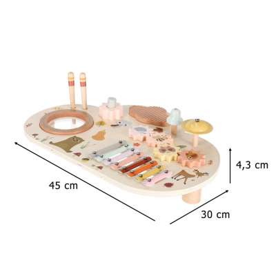 Wooden educational table music board dulcimer cymbals plates