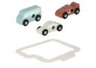 Wooden garage car parking double-decker gas station 7