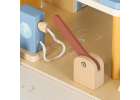 Wooden garage car parking double-decker gas station 13