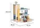 Wooden garage car parking double-decker gas station 2