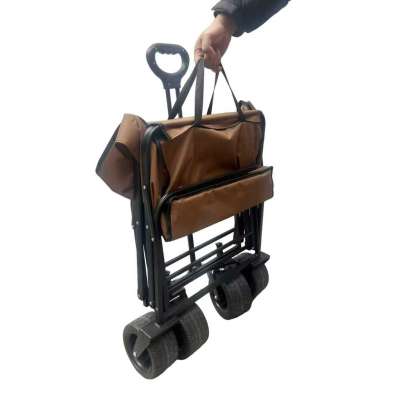 LUARO folding beach transport trolley with 2-in-1 table