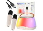 Zestaw do karaoke głośnik Bluetooth LED RGB 2 mikrofony USB 1