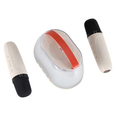 Zestaw do karaoke głośnik Bluetooth LED RGB 2 mikrofony USB