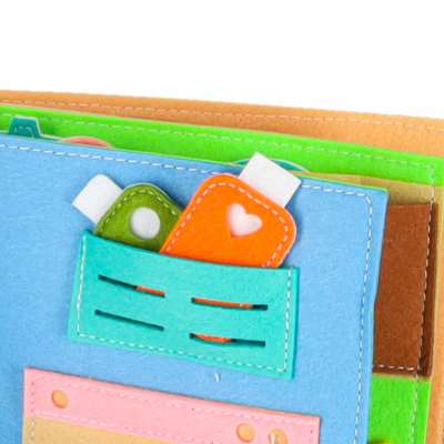 3D Felt Sensory Educational Activity Book with Moving Parts A House