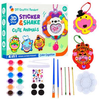 3D Keychain Making Kit 4 Animal Charms