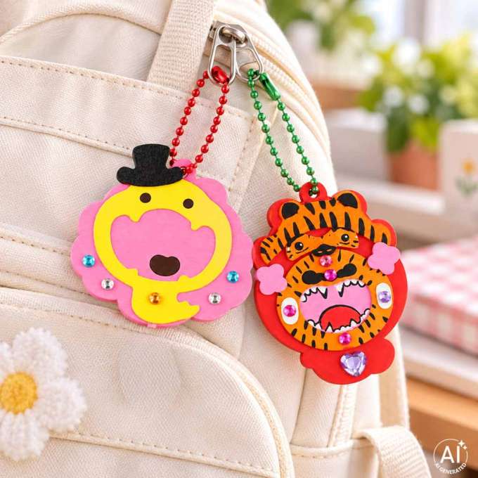 3D Keychain Making Kit 4 Animal Charms