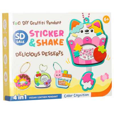 3D Keychain Making Kit 4 Dessert-Themed Charms