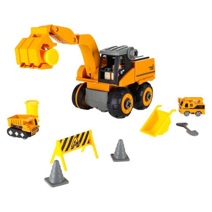 5-in-1 Construction Vehicle Building Block Excavator