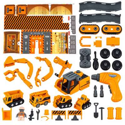 5-in-1 Construction Vehicle Building Block Excavator