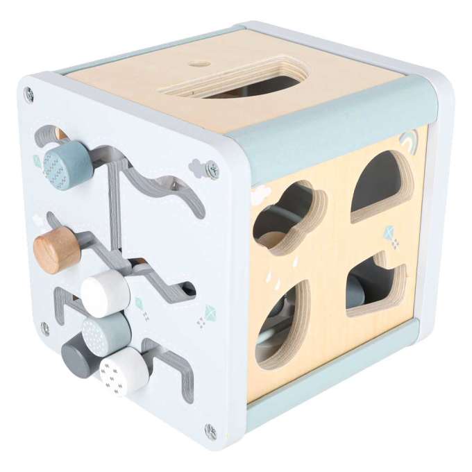 5-in-1 Wooden Educational Manipulative Motor Skills Cube Blue