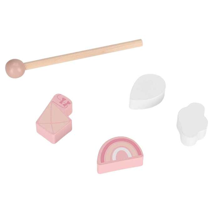 5-in-1 Wooden Educational Manipulative Motor Skills Cube pink