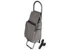 6-Wheel Shopping Trolley with Insulated Pocket 95 cm Gray 2