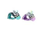 Baby Rattle Socks and Headbands 4-Piece Set Green and Purple 4