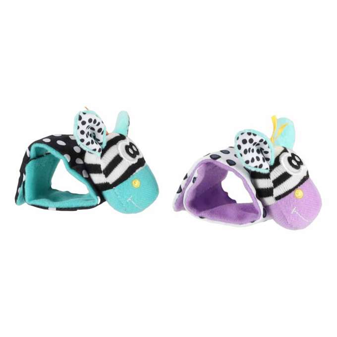 Baby Rattle Socks and Headbands 4-Piece Set Green and Purple