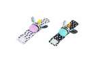 Baby Rattle Socks and Headbands 4-Piece Set Green and Purple 6