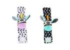Baby Rattle Socks and Headbands 4-Piece Set Green and Purple 7