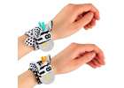 Baby Socks with Rattles and Ribbons 4-Piece Set Black and White 2