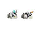 Baby Socks with Rattles and Ribbons 4-Piece Set Black and White 4