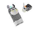 Baby Socks with Rattles and Ribbons 4-Piece Set Black and White 5