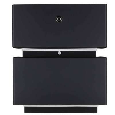 Bedside cabinet hanging with drawers LED lighting a USB charging port and a Bluetooth speaker black