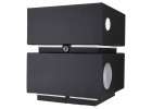 Bedside cabinet hanging with drawers LED lighting a USB charging port and a Bluetooth speaker black 7