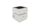 Bedside cabinet hanging with drawers LED lighting a USB charging port and a Bluetooth speaker ecru 2